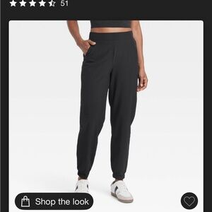 All in Motion Winter Woven Lined Black Joggers